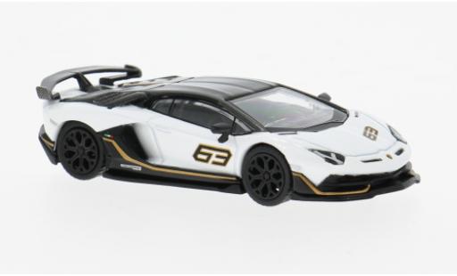 Lamborghini Aventador 1/64 Mini GT SVJ 63 weiss/schwarz 2022 1:64 modellautos