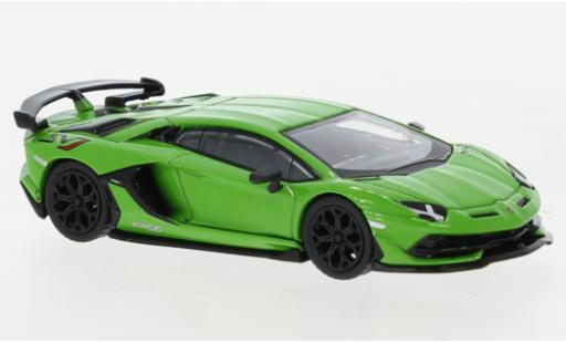 Modellautos Lamborghini Aventador 1/64 Mini GT SVJ metallise la chaux Lamborghini Aventador 1/64 Mini GT SVJ metallise la chaux modellautos