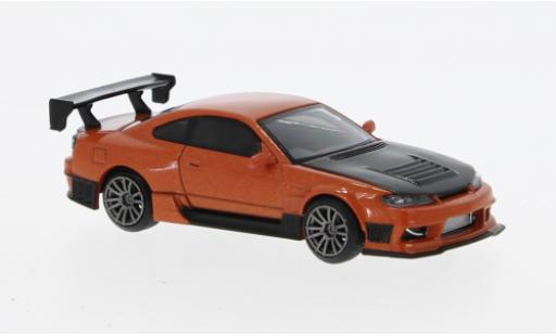Modellautos Nissan Silvia 1/64 Mini GT (S15) D-MAX metallise orange RHD Nissan Silvia 1/64 Mini GT (S15) D-MAX metallise orange RHD modellautos
