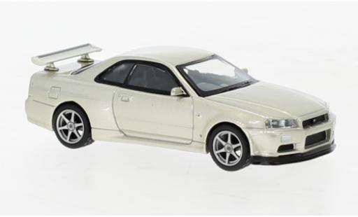 Modellautos Nissan Skyline 1/64 Mini GT GT-R (R34) M-Spec metallise beige Nissan Skyline 1/64 Mini GT GT-R (R34) M-Spec metallise beige modellautos
