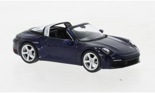 Modellautos Porsche 992 Targa 1/64 Mini GT 911  4S metallise blau Porsche 992 Targa 1/64 Mini GT 911  4S metallise blau modellautos