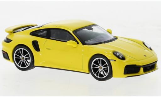Modellautos Porsche 992 Turbo s 1/64 Mini GT 911  Turbo S jaune Porsche 992 Turbo s 1/64 Mini GT 911  Turbo S jaune modellautos