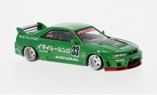 Nissan Skyline 1/64 Mini GT GT-R (R33) grün 1995 1:64 modellautos