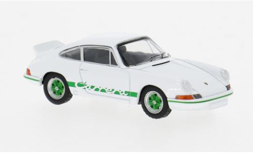 Porsche 911 1/64 Mini GT Carrera RS 2.7 weiss/grün 1973 1:64 modellautos