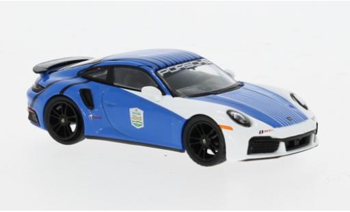 Porsche 911 1/64 Mini GT Turbo S blau/weiss 2023 1:64 modellautos
