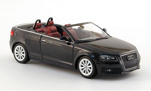 Audi A3 1/43 Minichamps Cabriolet mettalic grau 2007 sans Vitrine modellautos