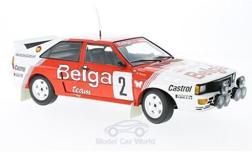 Modellautos Audi Quattro 1/18 Minichamps quattro A2 No.2 Belga Team Rallye Boucles de Spa 1985 B.Waldegard/H.Thorszelius Audi Quattro 1/18 Minichamps quattro A2 No.2 Belga Team Rallye Boucles de Spa 1985 B.Waldegard/H.Thorszelius modellautos