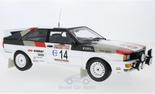 Modellautos Audi Quattro 1/18 Minichamps quattro No.14 Sport Rallye WM Rallye San Remo 1981 M.Mouton/F.Pons Audi Quattro 1/18 Minichamps quattro No.14 Sport Rallye WM Rallye San Remo 1981 M.Mouton/F.Pons modellautos