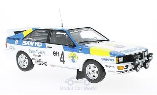 Modellautos Audi Quattro 1/18 Minichamps quattro No.4 Sport Schweden Rallye Schweden 1982 S.Blomqvist/B.Cederberg Audi Quattro 1/18 Minichamps quattro No.4 Sport Schweden Rallye Schweden 1982 S.Blomqvist/B.Cederberg modellautos