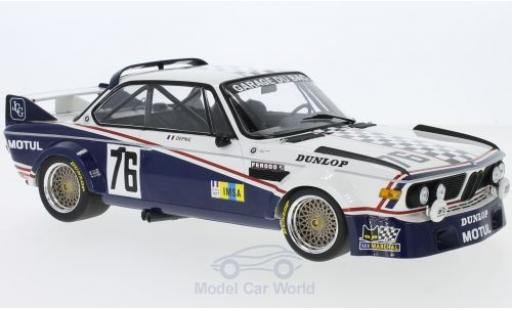 Bmw 3.0 S 1/18 Minichamps CSL No.76 Garage Du Bac 24h Le Mans 1977 Depnic/J.Coulon modellautos