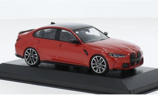 Bmw M3 1/43 Minichamps Competition (G80) metallise rot/carbon 2020 1:43 modellautos