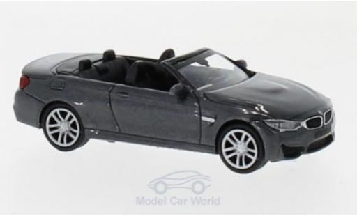 Bmw M4 1/87 Minichamps Cabriolet mettalic grau 2015 modellautos