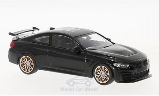 Bmw M4 1/43 Minichamps (F82) GTS mettalic schwarz 2016 mit orangen Felgen modellautos