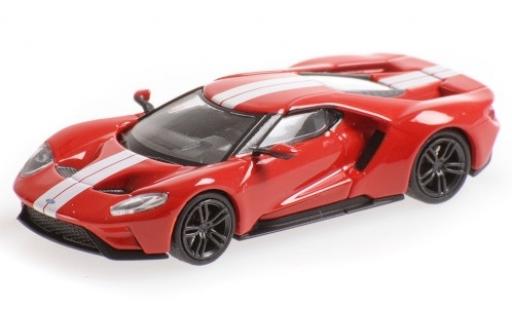 Modellautos Ford GT 1/87 Minichamps rot/weiss 2018 Ford GT 1/87 Minichamps rot/weiss 2018 modellautos