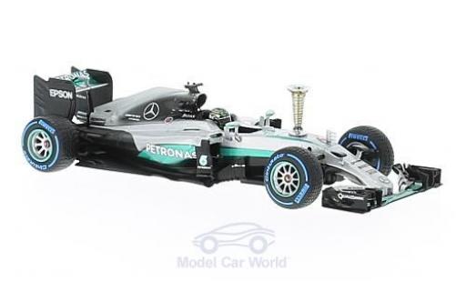 Mercedes F1 1/43 Minichamps W07 Hybrid No.6 AMG Petronas Team Petronas Formel 1 2016 mit Pokal N.Rosberg modellautos