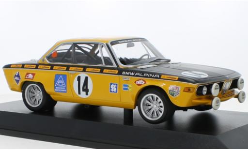 Bmw 2800 1/18 Minichamps CS No.14 Alpina 24h Spa 1970 modellautos