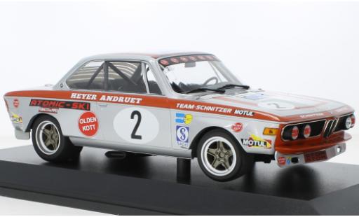 Bmw 2800 1/18 Minichamps CS No.2 -Alpina Tourenwagen GP Nürburgring 1972 modellautos