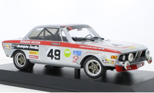 Bmw 2800 1/18 Minichamps CS No.49 Team Schnitzer-Motul 24h Spa 1972 modellautos