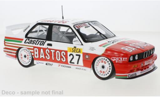 Bmw M3 1/18 Minichamps (E30) No.27 Bigazzi Team Bastos 24h Spa Francorchamps 1990 modellautos