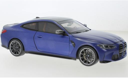 Bmw M4 1/18 Minichamps bleu mat 2020 modellautos