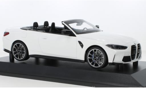 Bmw M4 1/18 Minichamps cabriolet blanche 2021 modellautos