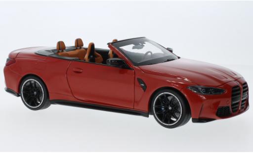 Bmw M4 1/18 Minichamps cabriolet metallise rouge 2020 modellautos