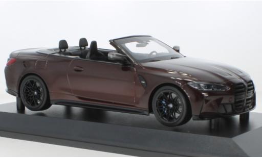 Bmw M4 1/18 Minichamps cabriolet metallise rouge foncé 2020 modellautos