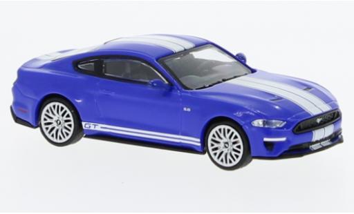 Modellautos Ford Mustang 1/87 Minichamps GT metallise bleu/blanche 2018 Ford Mustang 1/87 Minichamps GT metallise bleu/blanche 2018 modellautos