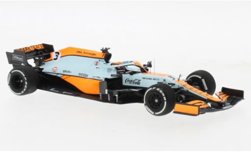 McLaren F1 1/43 Minichamps MCL35M No.3 Team Gulf Formel 1 GP Monaco 2021 modellautos