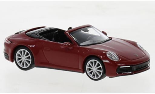 Modellautos Porsche 992 4S 1/87 Minichamps 911  Carrera cabriolet rouge 2019 Porsche 992 4S 1/87 Minichamps 911  Carrera cabriolet rouge 2019 modellautos