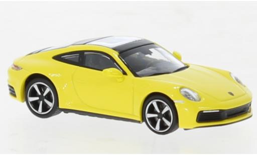 Modellautos Porsche 992 4S 1/87 Minichamps 911  Carrera jaune 2019 Porsche 992 4S 1/87 Minichamps 911  Carrera jaune 2019 modellautos