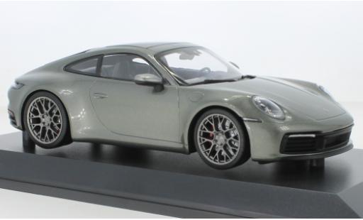 Porsche 992 4S 1/18 Minichamps 911  Carrera metallise gris 2019 modellautos