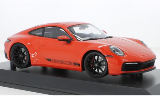 Porsche 992 4S 1/18 Minichamps 911  Carrera orange 2019 modellautos