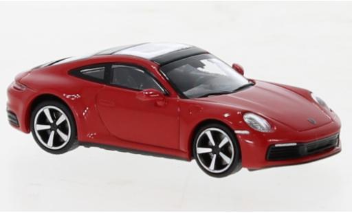 Modellautos Porsche 992 4S 1/87 Minichamps 911  Carrera rouge 2019 Porsche 992 4S 1/87 Minichamps 911  Carrera rouge 2019 modellautos