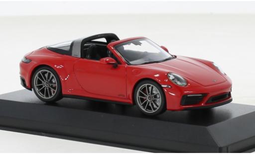 Porsche 992 Targa 1/43 Minichamps 911  4 GTS rot 2022 modellautos