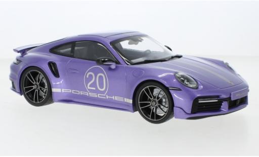 Porsche 992 Turbo s 1/18 Minichamps 911  Turbo S metallise violett 2021 modellautos