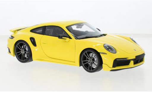 Modellautos Porsche 992 Turbo s 1/18 Minichamps 911  Turbo S Sport Design jaune 2021 Porsche 992 Turbo s 1/18 Minichamps 911  Turbo S Sport Design jaune 2021 modellautos