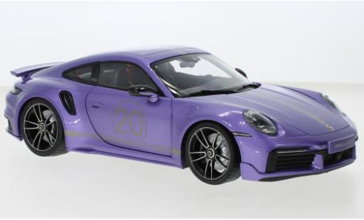 Porsche 992 Turbo s 1/18 Minichamps 911  Turbo S Sport Design violett 2021 modellautos