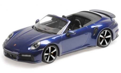 Porsche 992 Turbo s 1/18 Minichamps 911 () Turbo S Cabriolet mettalic blau 2020 modellautos