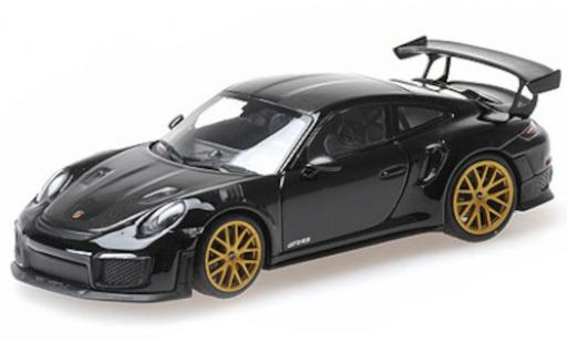 Modellautos Porsche 991 GT2 RS 1/43 Minichamps 911 GT2 RS (.2) schwarz/carbon 2018 Weissachpaket avec doré jantes Porsche 991 GT2 RS 1/43 Minichamps 911 GT2 RS (.2) schwarz/carbon 2018 Weissachpaket avec doré jantes modellautos