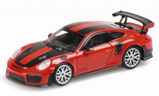 Modellautos Porsche 991 GT2 RS 1/87 Minichamps 911 GT2 RS rot 2018 avec Carbon-Streifen Porsche 991 GT2 RS 1/87 Minichamps 911 GT2 RS rot 2018 avec Carbon-Streifen modellautos