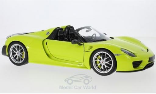 Modellautos Porsche 918 1/18 Minichamps Spyder grün/carbon 2015 Weissach Package Porsche 918 1/18 Minichamps Spyder grün/carbon 2015 Weissach Package modellautos