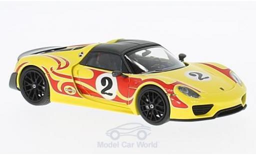 Modellautos Porsche 918 1/43 Minichamps Spyder Weissach Package gelb/rot 2015 Kyalami Racing Design Porsche 918 1/43 Minichamps Spyder Weissach Package gelb/rot 2015 Kyalami Racing Design modellautos