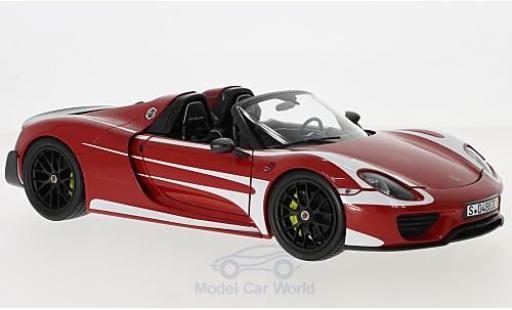 Modellautos Porsche 918 1/18 Minichamps Spyder Weissach Package rot/weiss 2015 Porsche 918 1/18 Minichamps Spyder Weissach Package rot/weiss 2015 modellautos