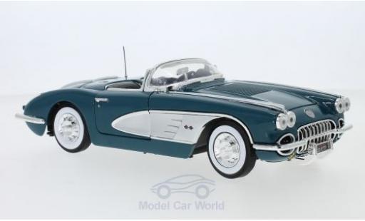 Chevrolet Corvette 1/18 Motormax C1 türkis/silber 1958 modellautos