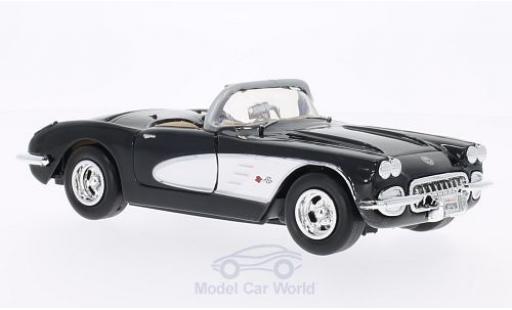 Modellautos Chevrolet Corvette 1/24 Motormax (C1) schwarz/weiss 1959 ohne Vitrine Chevrolet Corvette 1/24 Motormax (C1) schwarz/weiss 1959 ohne Vitrine modellautos