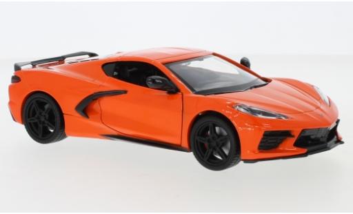 Modellautos Chevrolet Corvette 1/24 Motormax C8 Stingray mettalic orange 2020 Chevrolet Corvette 1/24 Motormax C8 Stingray mettalic orange 2020 modellautos