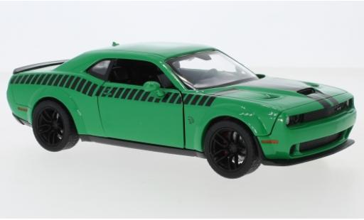 Modellautos Dodge Challenger 1/24 Motormax SRT Hellcat Widebody grün/schwarz 2018 Dodge Challenger 1/24 Motormax SRT Hellcat Widebody grün/schwarz 2018 modellautos