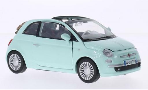 Modellautos Fiat 500 1/24 Motormax Cabrio grün Fiat 500 1/24 Motormax Cabrio grün modellautos