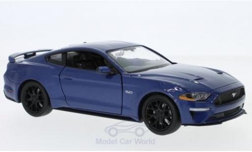 Modellautos Ford Mustang 1/24 Motormax GT mettalic blau 2018 Ford Mustang 1/24 Motormax GT mettalic blau 2018 modellautos